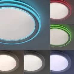 LED Deckenleuchte 48,5x48,5cm rund weiß dimmbar Farbspiel CCT LED Panel