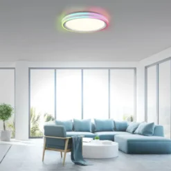LED Deckenleuchte 48,5x48,5cm rund weiß dimmbar Farbspiel CCT LED Panel