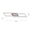 LED Deckenleuchte 100x17,9cm schwarz flach Memoryfunktion schlichtes Panel
