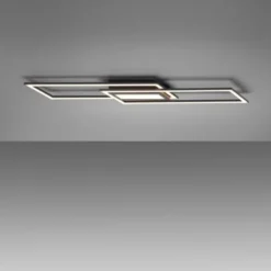 LED Deckenleuchte 100x17,9cm schwarz flach Memoryfunktion schlichtes Panel
