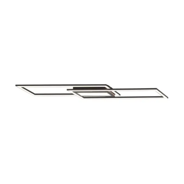 LED Deckenleuchte 100x17,9cm schwarz flach Memoryfunktion schlichtes Panel