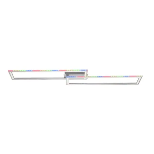 LED Deckenleuchte 72x210cm silberfarbig RGB Rainbow Farben dimmbar CCT