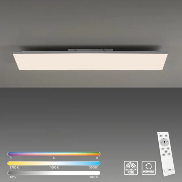 LED Deckenleuchte 100,5x25,5cm weiß rechteckig RGB+CCT dimmbar Panel