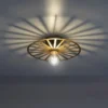 LED Deckenleuchte 30x30 messing matt farbig rund Speichenoptik Wandlampe