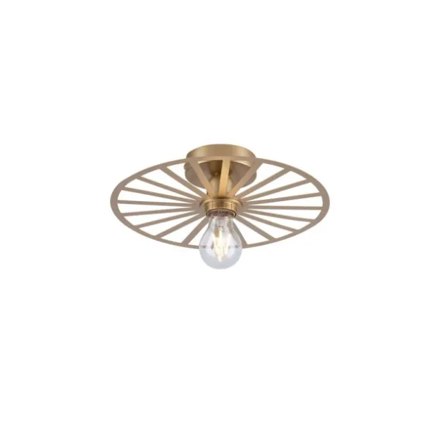 LED Deckenleuchte 30x30 messing matt farbig rund Speichenoptik Wandlampe
