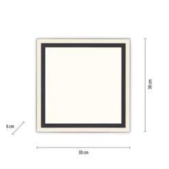 LED Deckenleuchte 30x30 schwarz dimmbar CCT steuerbar über App