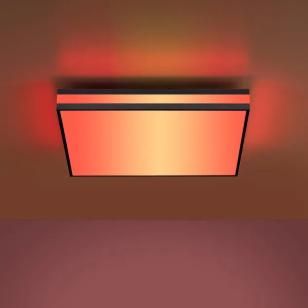 LED Deckenleuchte 45x45 schwarz quadratisch RGB Dreamcolor dimmbar Panel