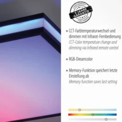 LED Deckenleuchte 45x45 schwarz quadratisch RGB Dreamcolor dimmbar Panel