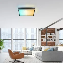 LED Deckenleuchte 45x45 schwarz quadratisch RGB Dreamcolor dimmbar Panel