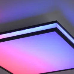 LED Deckenleuchte 45x45 schwarz quadratisch RGB Dreamcolor dimmbar Panel