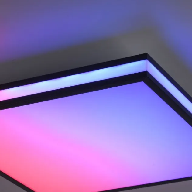 LED Deckenleuchte 45x45 schwarz quadratisch RGB Dreamcolor dimmbar Panel