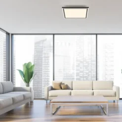 LED Deckenleuchte 45x45 schwarz steuerbar über App dimmbar