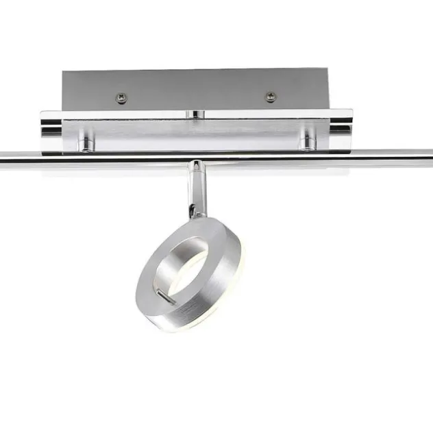 LED-Deckenstrahler, Aluminium, 3 Leuchtköpfe, warmweiße Lichtfarbe, modern