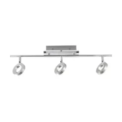 LED-Deckenstrahler, Aluminium, 3 Leuchtköpfe, warmweiße Lichtfarbe, modern