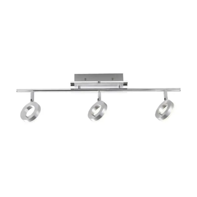 LED-Deckenstrahler, Aluminium, 3 Leuchtköpfe, warmweiße Lichtfarbe, modern