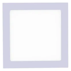 LED-Einbauleuchte, silber, quadratisch, dimmbar, blendfrei, warnweiß, eckig