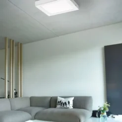 LED-Einbauleuchte, silber, quadratisch, dimmbar, blendfrei, warnweiß, eckig