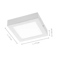 LED-Einbauleuchte, weiß, quadratisch, warmweiß, dimmbar, blendfrei, modern