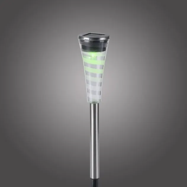 LED Erdspießleuchte Set Farbverlauf spritzwassergeschützt Solar