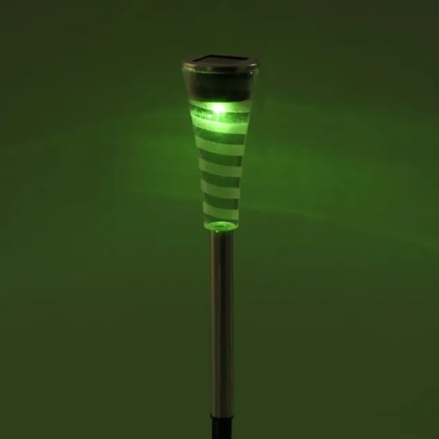 LED Erdspießleuchte Set Farbverlauf spritzwassergeschützt Solar
