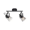 LED 2 flammige Deckenlampe und Wandlampe schwarz drehbar schlichtes Design