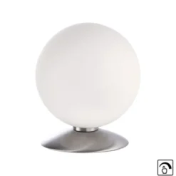 LED-Kugelleuchte, Tischleuchte, warmweißer Lichtfarbe, Touchdimmer, blendfrei