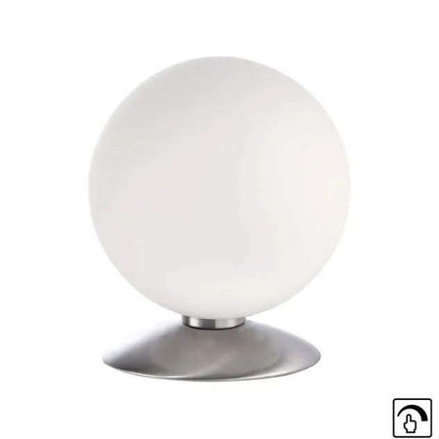 LED-Kugelleuchte, Tischleuchte, warmweißer Lichtfarbe, Touchdimmer, blendfrei