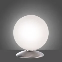 LED-Kugelleuchte, Tischleuchte, warmweißer Lichtfarbe, Touchdimmer, blendfrei