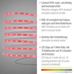 LED Lichtstreifen mehrfarbig 5 Meter mit Fernbedienung dimmbar RGB