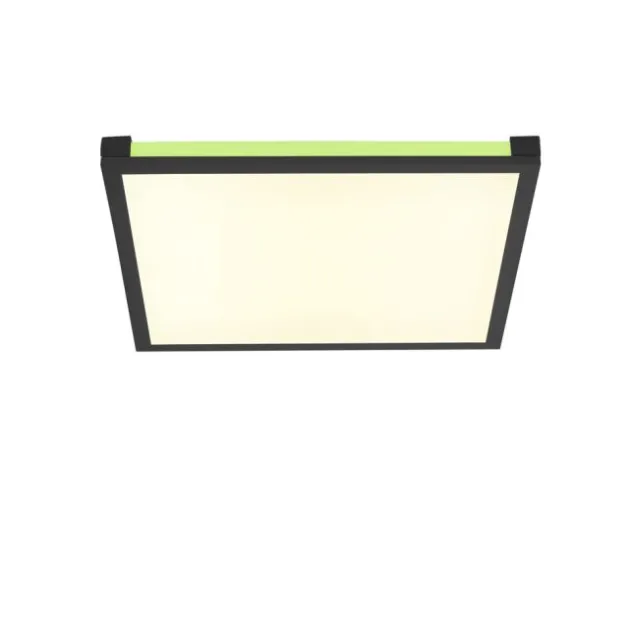 LED Panel Deckenleuchte, schwarz, dimmbar, Fernbedienung, Memory