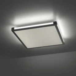 LED Panel Deckenleuchte, schwarz, dimmbar, Fernbedienung, Memory