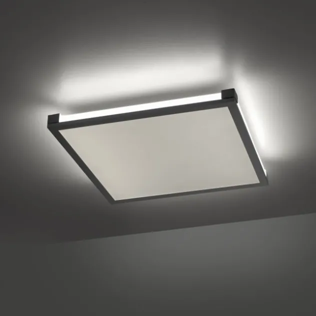 LED Panel Deckenleuchte, schwarz, dimmbar, Fernbedienung, Memory