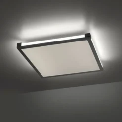 LED Panel Deckenleuchte, schwarz, dimmbar, Fernbedienung, Memory