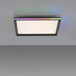LED Panel, Deckenleuchte, schwarz, Fernbedienung, dimmbar
