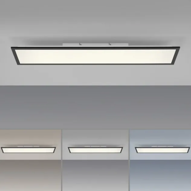LED Panel. Flat. Deckenleuchte, schwarz, dimmbar