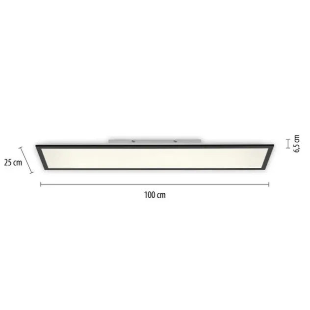 LED Panel. Flat. Deckenleuchte, schwarz, dimmbar