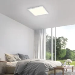 LED-Panel, Rahmen chrom , IP44, Badezimmer Panel, 45x45cm, CCT