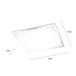 LED-Panel, Rahmen chrom , IP44, Badezimmer Panel, 45x45cm, CCT