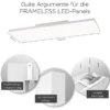 LED-Panel, rahmenlos, 100x25cm, weiß, ultraflach, CCT, rechteckig
