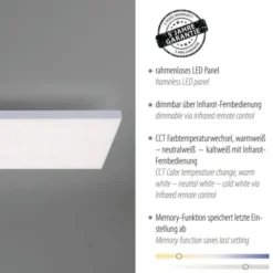 LED-Panel, rahmenlos, 100x25cm, weiß, ultraflach, CCT, rechteckig