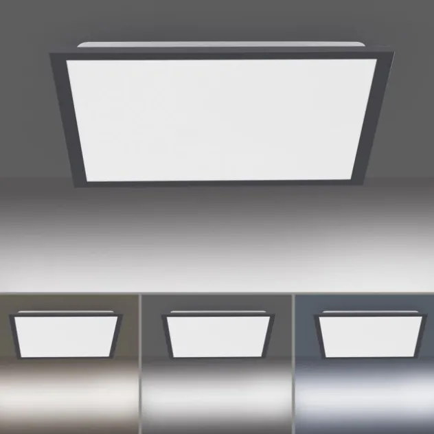 LED Panel, Rahmen schwarz, dimmbar, CCT Lichtfarbsteuerung, quadratisch
