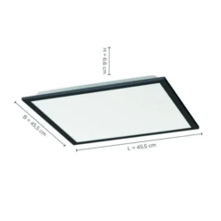 LED Panel, Rahmen schwarz, dimmbar, CCT Lichtfarbsteuerung, quadratisch