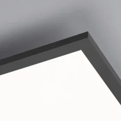 LED Panel, Rahmen schwarz, dimmbar, CCT Farbsteuerung, quadratisch, modern