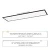 LED Panel, Rahmen schwarz, rechteckig, CCT, Fernbedienung, dimmbar, modern