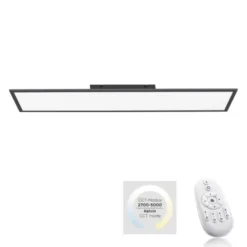 LED Panel, schwarz, 100x25cm, CCT Farbsteuerung, dimmbar, Fernbedienung