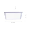 LED-Panel, silber, 30x30cm, quadratisch, schlicht, blendfrei, Flur, flach
