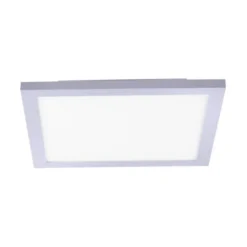 LED-Panel, silber, 30x30cm, quadratisch, schlicht, blendfrei, Flur, flach