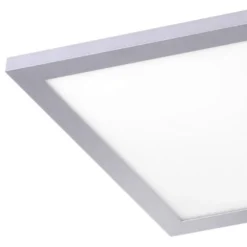 LED-Panel, silber, 30x30cm, quadratisch, schlicht, blendfrei, Flur, flach