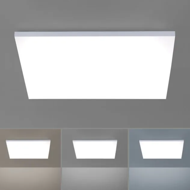 LED-Panel, weiß, rahmenlos, 62x62cm, CCT, dimmbar, Fernbedienung, blendfrei