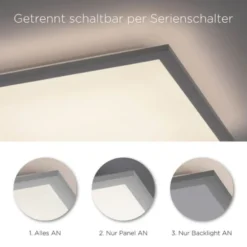 LED Panel, weiss, 45x45, Backlight, Memory Funktion, Serienschaltung
